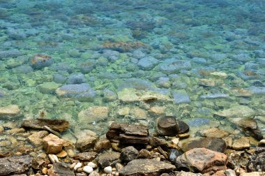 Sea water stone beach background clipart