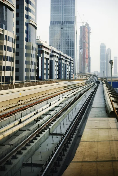 铁路在迪拜 — 图库照片
