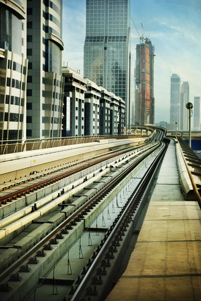 Ferrocarril en Dubai — Foto de Stock