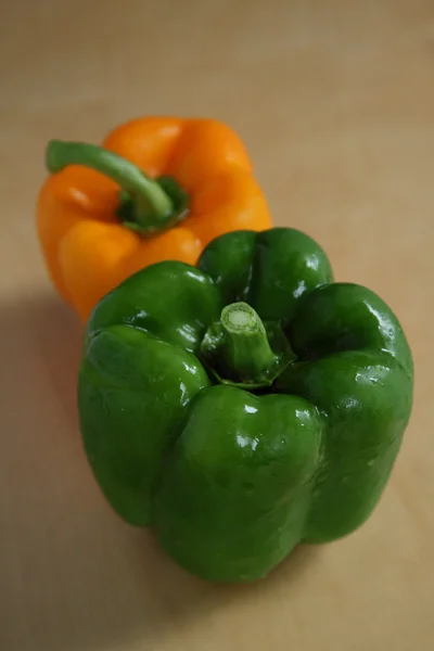Peppers on table — Stock Photo, Image
