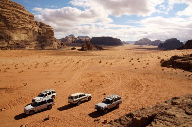 Offroad advendure in Wadi Rum clipart