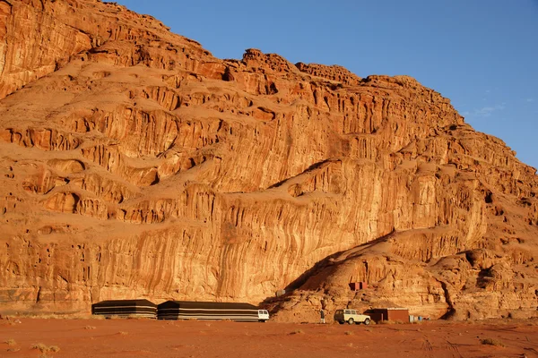 Acampamento cuidado em Wadi Rum — Fotografia de Stock