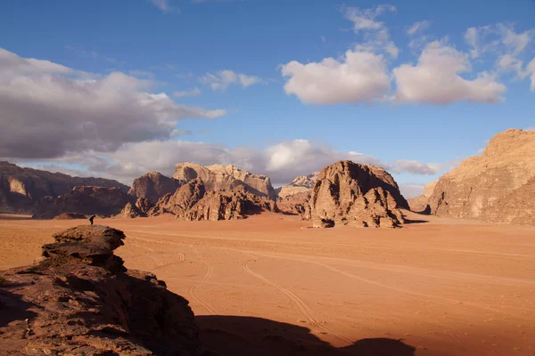 Paisaje en el desierto de Wadi Rum —  Fotos de Stock