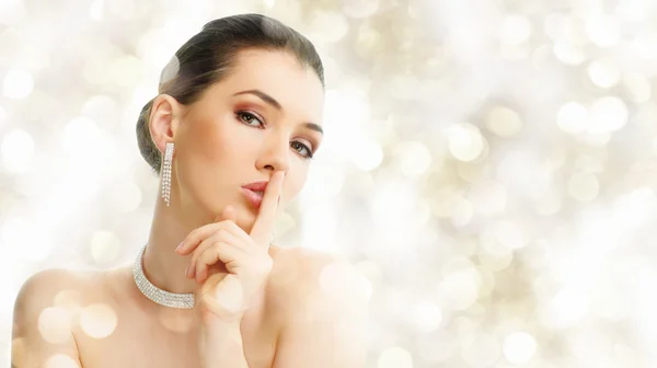 Woman with jewelry — Stock Photo, Image