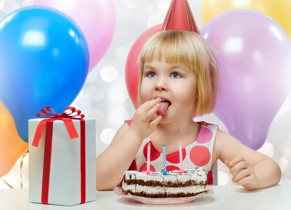 Girl wit balloons Royalty Free Stock Images