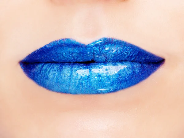 Синій губи — стокове фото
