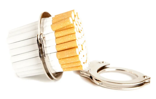 Sigarette e manette — Foto Stock