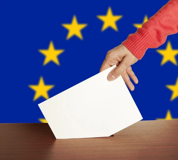Vote on Flag of Europe — Stock Photo, Image