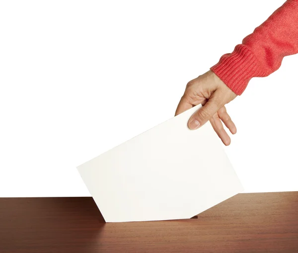 흰색 배경에 고립 된 투표 — 스톡 사진