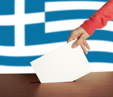 Yunanistan bayrağı üzerinde oy