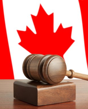 Gavel and Flag of Canada clipart