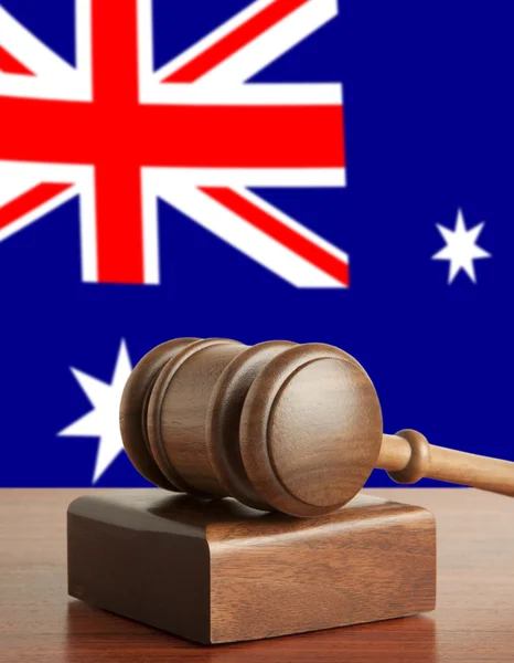 Gavel and Flag of Australia — Stock Photo, Image