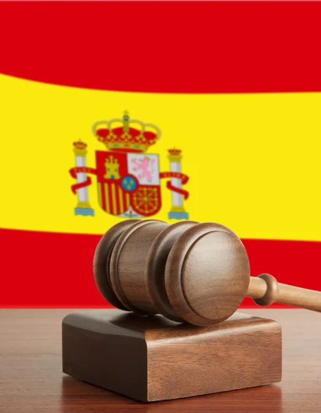Gavel and Flag of Spain — Stock Photo, Image