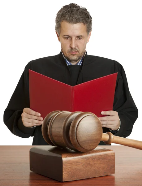 Gavel & male judge — Stock Photo, Image