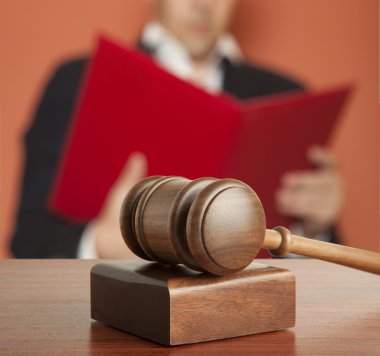 Gavel & male judge clipart