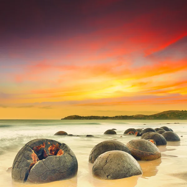 Pedras de Moeraki — Fotografia de Stock