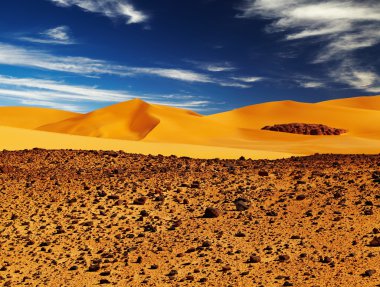 Sand dune in Sahara Desert clipart