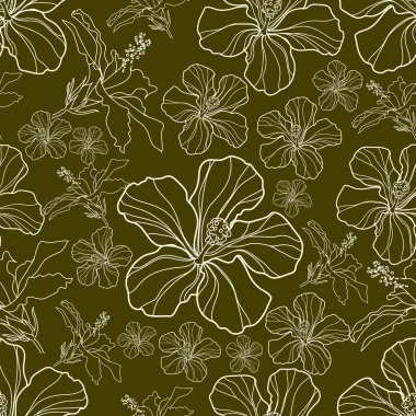 Vector seamless floral pattern clipart