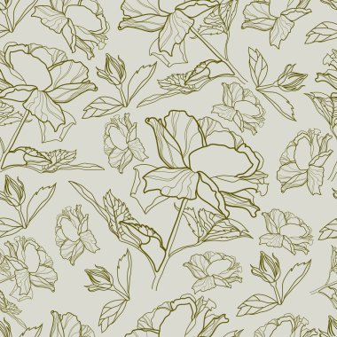 Vector seamless floral pattern clipart