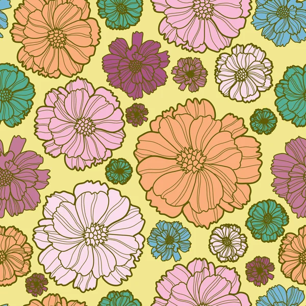 Modèle de botanique florale — Image vectorielle