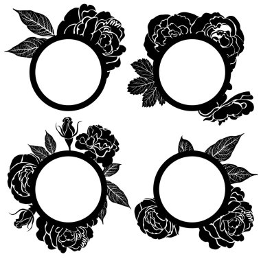 Set of vintage frames clipart