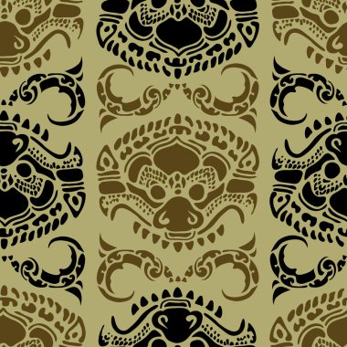 Cambodian floral pattern clipart