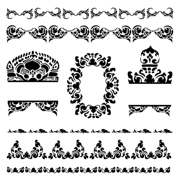 Cambodian floral pattern — Stock Vector