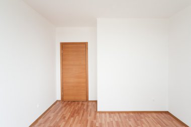 Empty room with door clipart