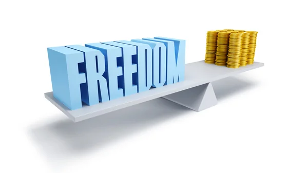 Свобода та гроші — стокове фото