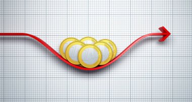 Changes in the euro exchange rate clipart