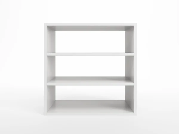 Weißes Bücherregal — Stockfoto