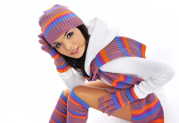 Zimní móda dívka — Stock fotografie