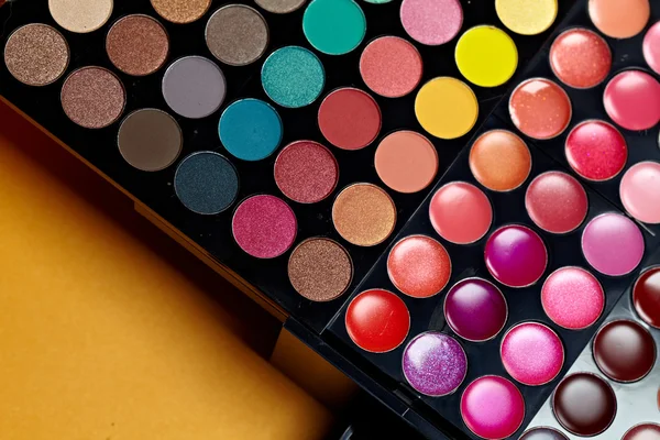 stock image Make-up colorful eyeshadow palettes