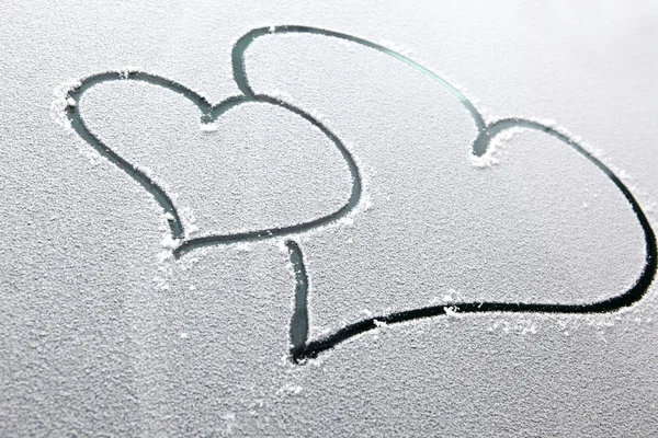 Heart on the car — Stock Photo, Image