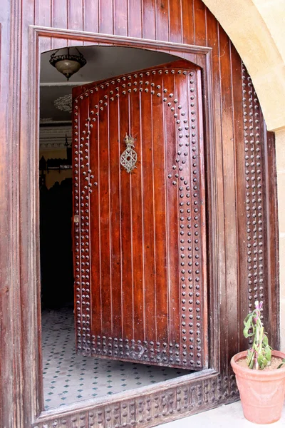 stock image Wood door, Morocco