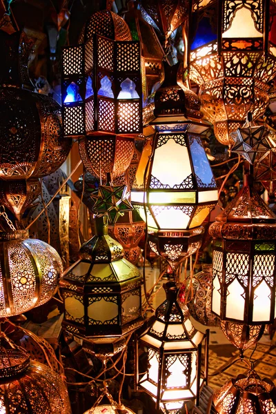 Lamps in a store in marrakesh morocco — Stock Photo, Image