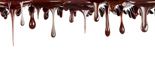 Gorąca czekolada strumienia na białym tle — Zdjęcie stockowe