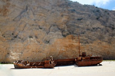 navagio plaj ile gemi kazasında zakynthos, Yunanistan