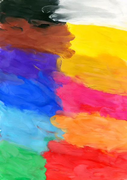 Colored watercolor brush strokes — Stock Photo, Image