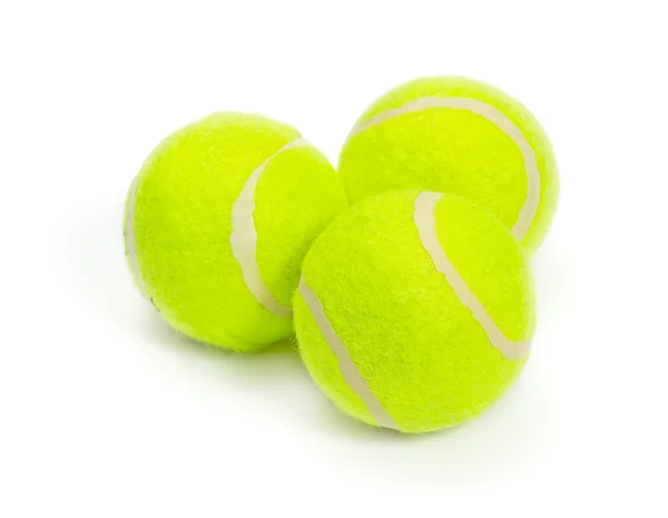 Три теннисных мяча — стоковое фото