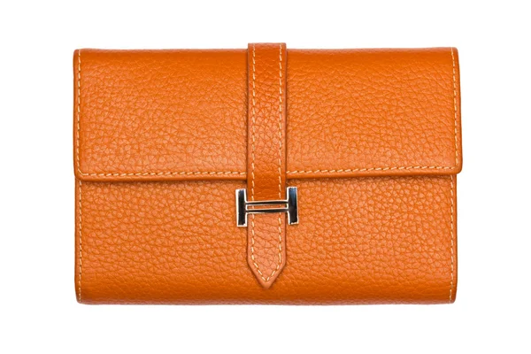 Brown purse on white — Stock Photo, Image