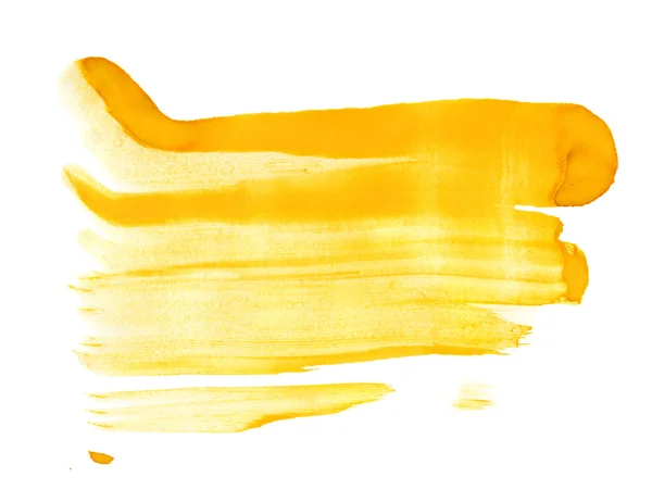 オレンジ色の水彩ブラシ ストローク — ストック写真
