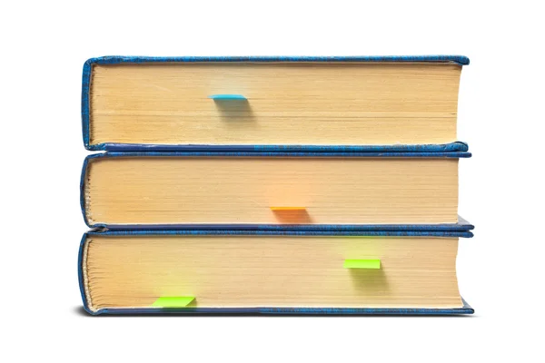 Libros con marcadores — Foto de Stock