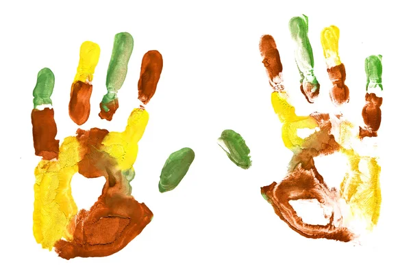 Empreinte de main multicolore — Photo