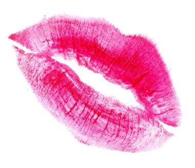 Woman's kiss stamp clipart