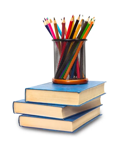 Books and pencils — Stock Photo, Image