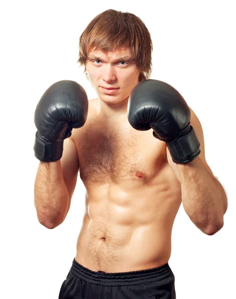 Jeune homme caucasien boxer . — Photo