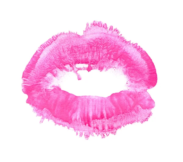 Женская печать поцелуя — стоковое фото