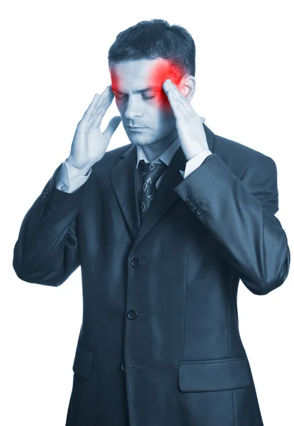 Geschäftsmann mit Kopfschmerzen — Stockfoto