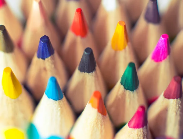 Renkli kurşun kalem portre — Stok fotoğraf